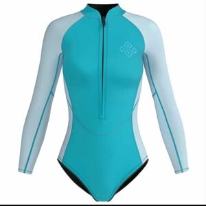 Women's Blue Long Sleeve Swimsuit